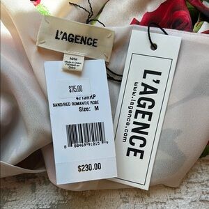 L'AGENCE Romantic Rose Dress in Sand and Red